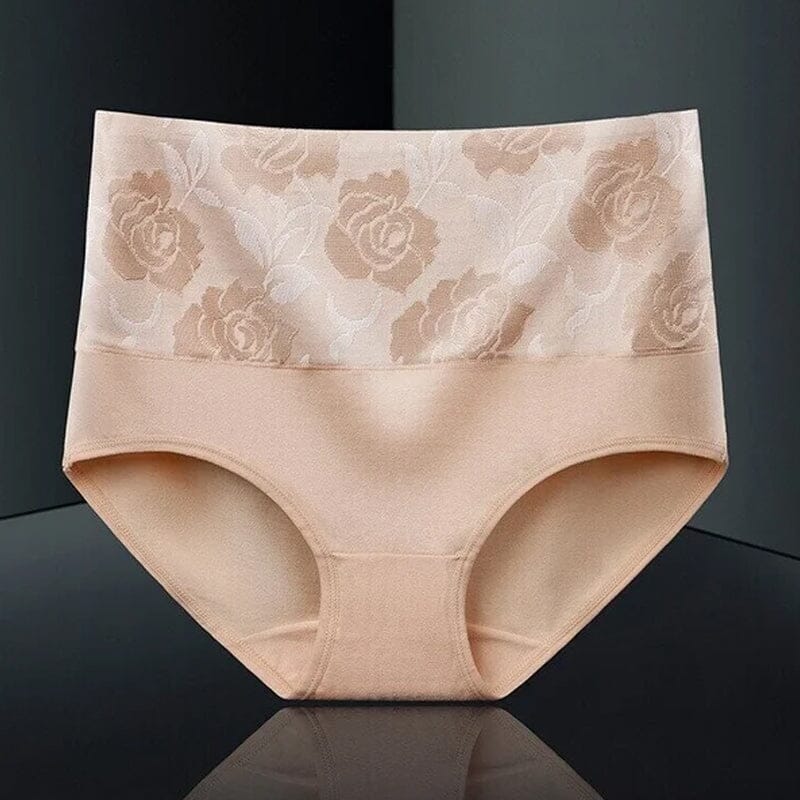 BowLift | High Waist Cotton Print Flower Briefs