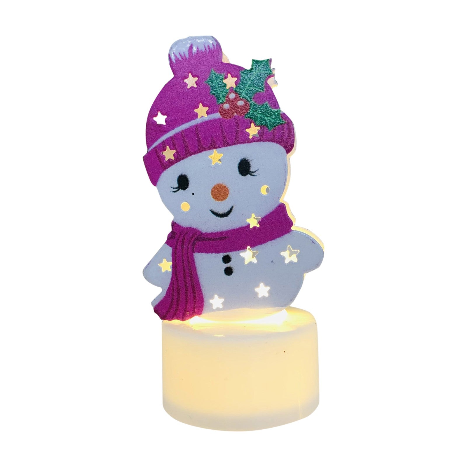 BowLift | Electronic LED Christmas Candle Lamps - Set of 10 – Adorable Santa, Snowman & Tree Night Lights for Festive Home, Party, & Garden Décor