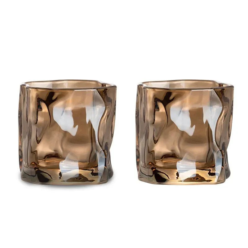 BowLift | Elegant Glacier Ripple Whisky Glass