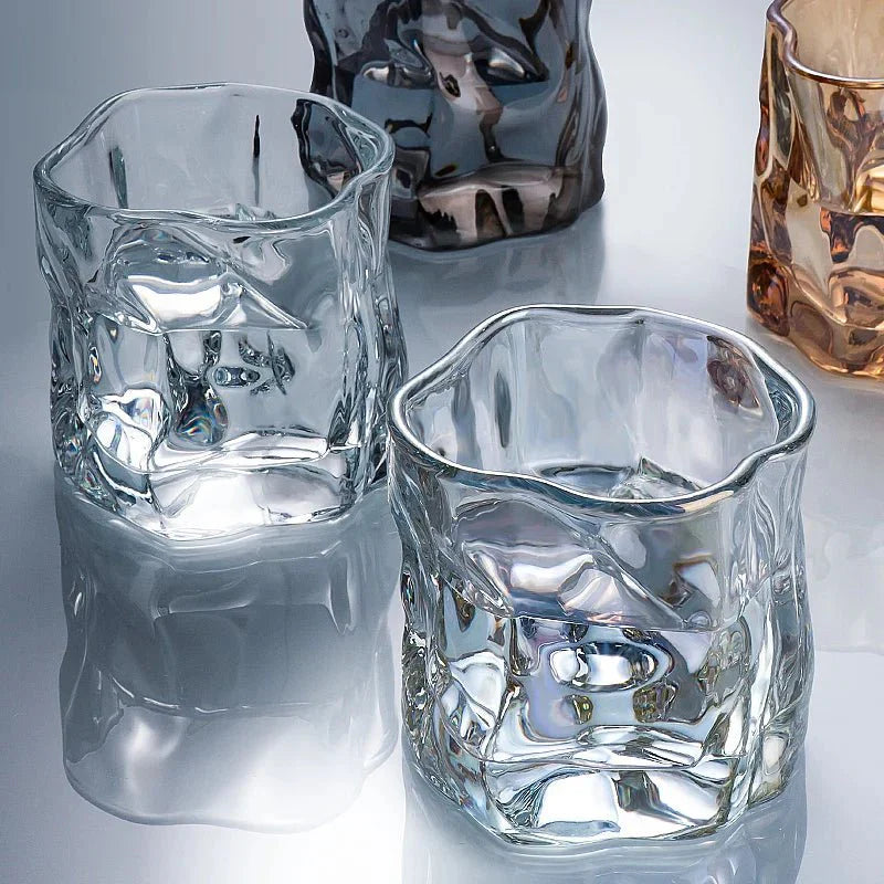 BowLift | Elegant Glacier Ripple Whisky Glass