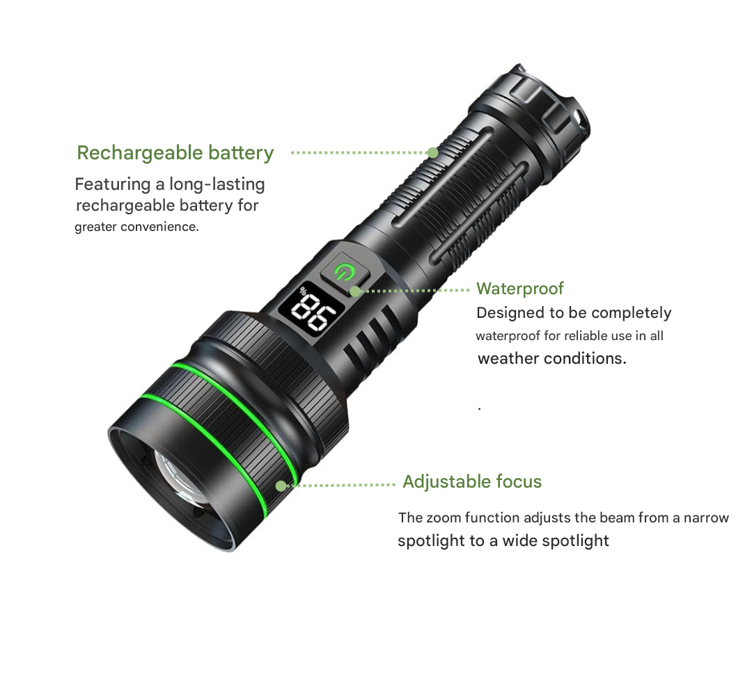 BowLift | Extreme Bright and Zoomable LED Torch - PowerBeam