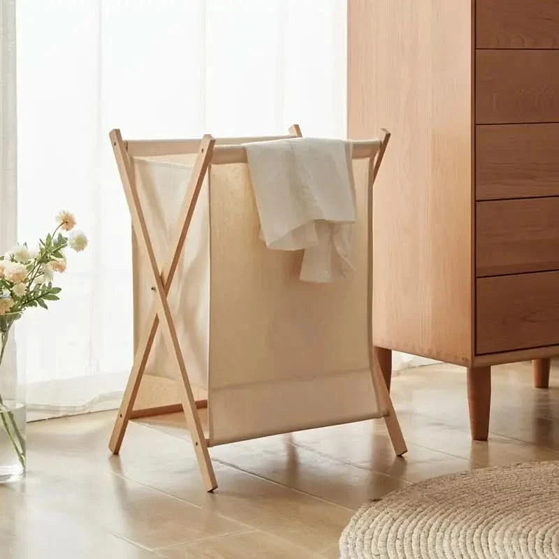 BowLift | WoodFold - Foldable Laundry Basket from