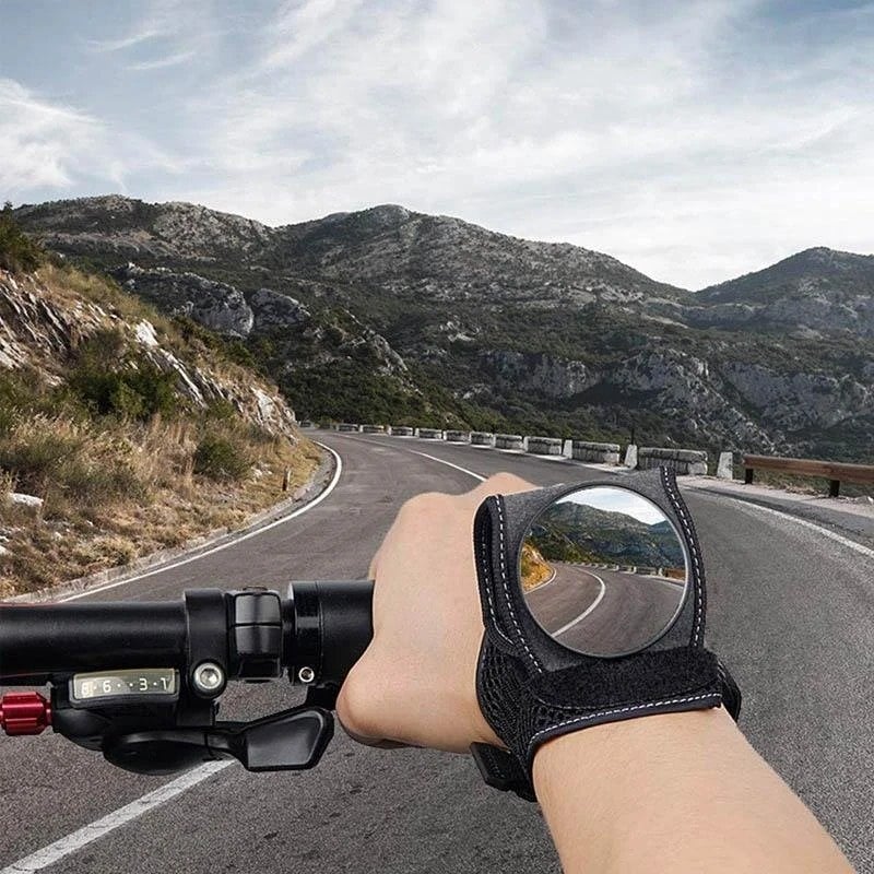 BowLift | Cycling Wrist Rearview Mirror | Wide-Angle Safety Accessory | Adjustable & Lightweight