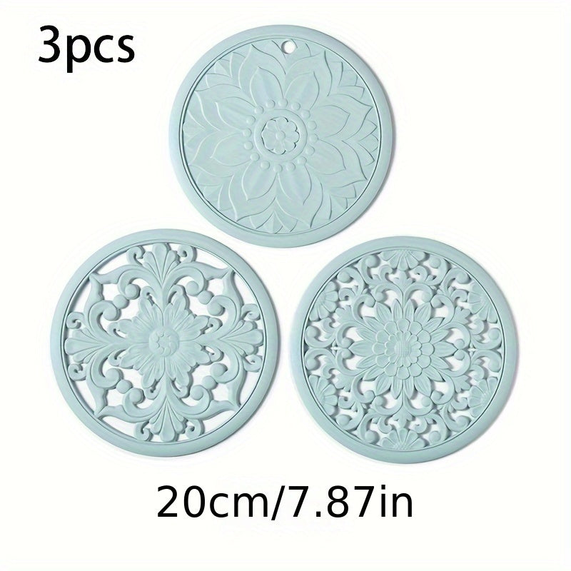 BowLift | Heat Resistant Silicone Trivet Mat Set