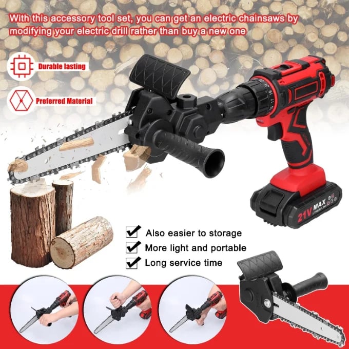 BowLift | ELECTRIC DRILL MODIFIED TO ELECTRIC CHAINSAW DRILL ATTACHMENT