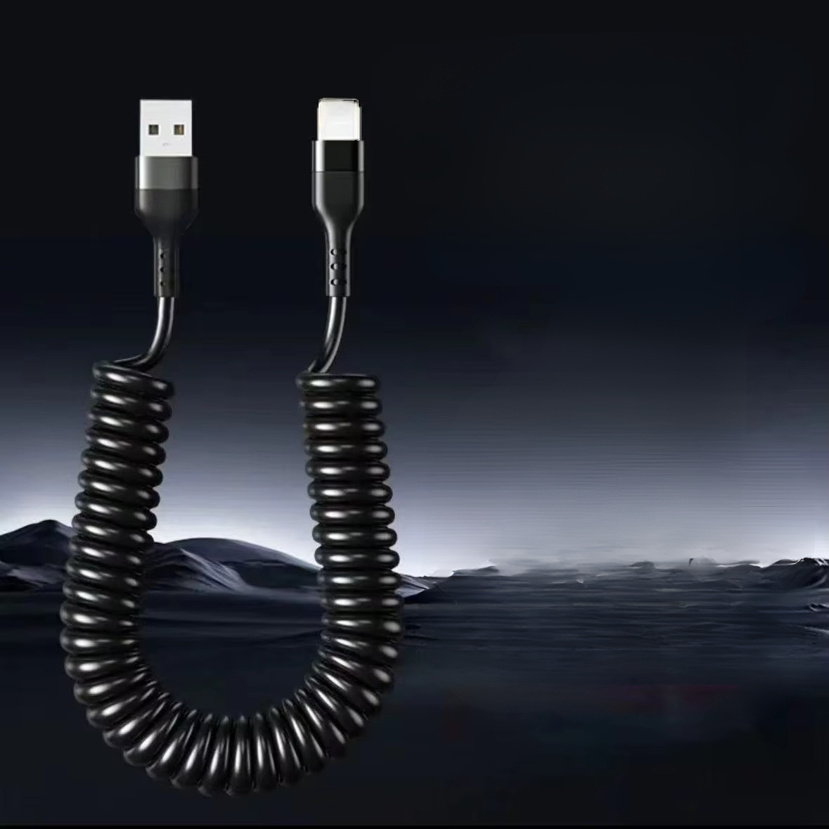 BowLift | Universal Spring Telescopic Fast Charging Cable USB-C & Lightning