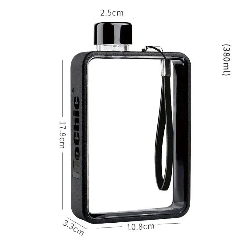 BowLift | Flat transparent water bottle