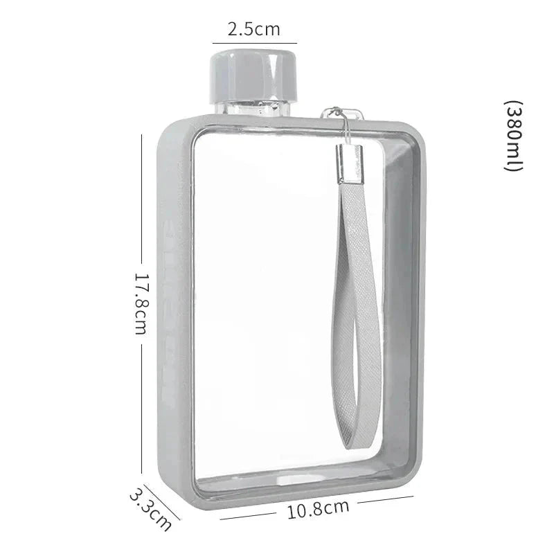 BowLift | Flat transparent water bottle