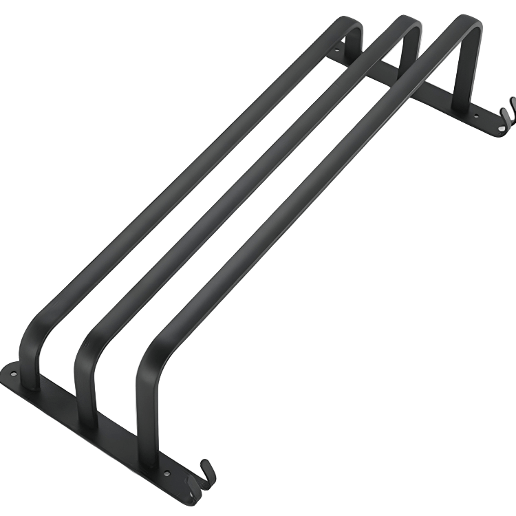 BowLift | FlexRack – Wall-Mounted Aluminum Bathroom Shelf with 3 Crossbars