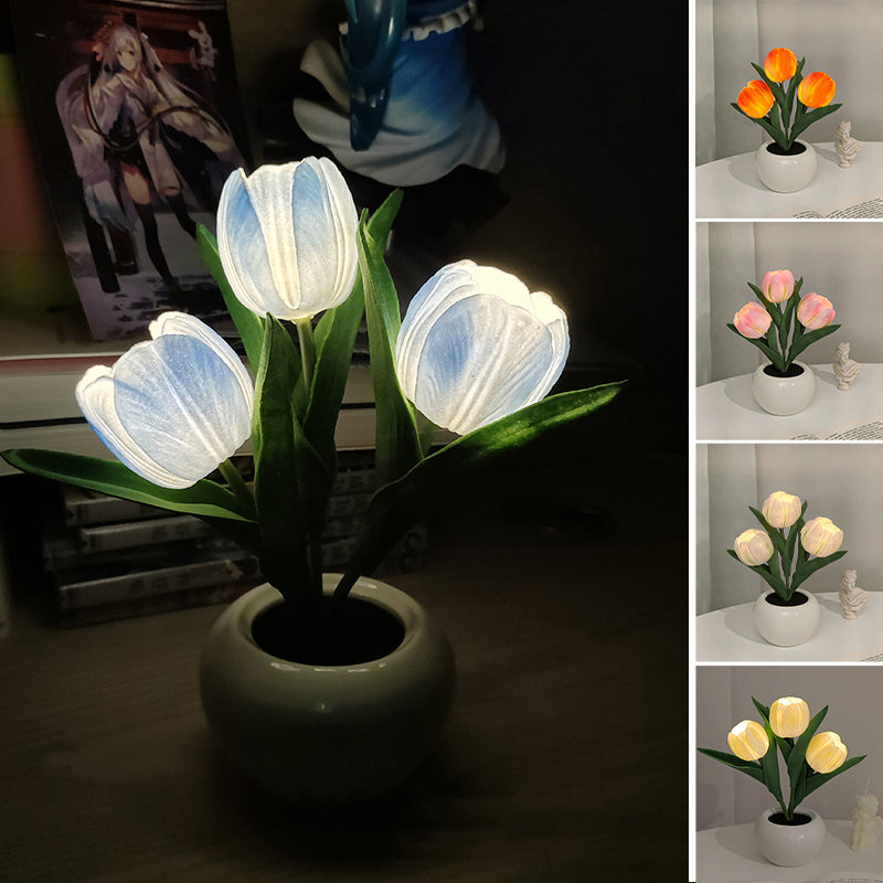 BowLift | LED Tulip Nightstand Lamp Flower Table Lamp