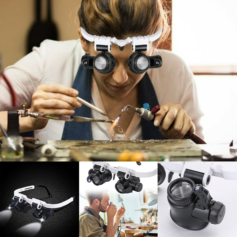 BowLift | Magnifying glasses with LED lamps for double eyes