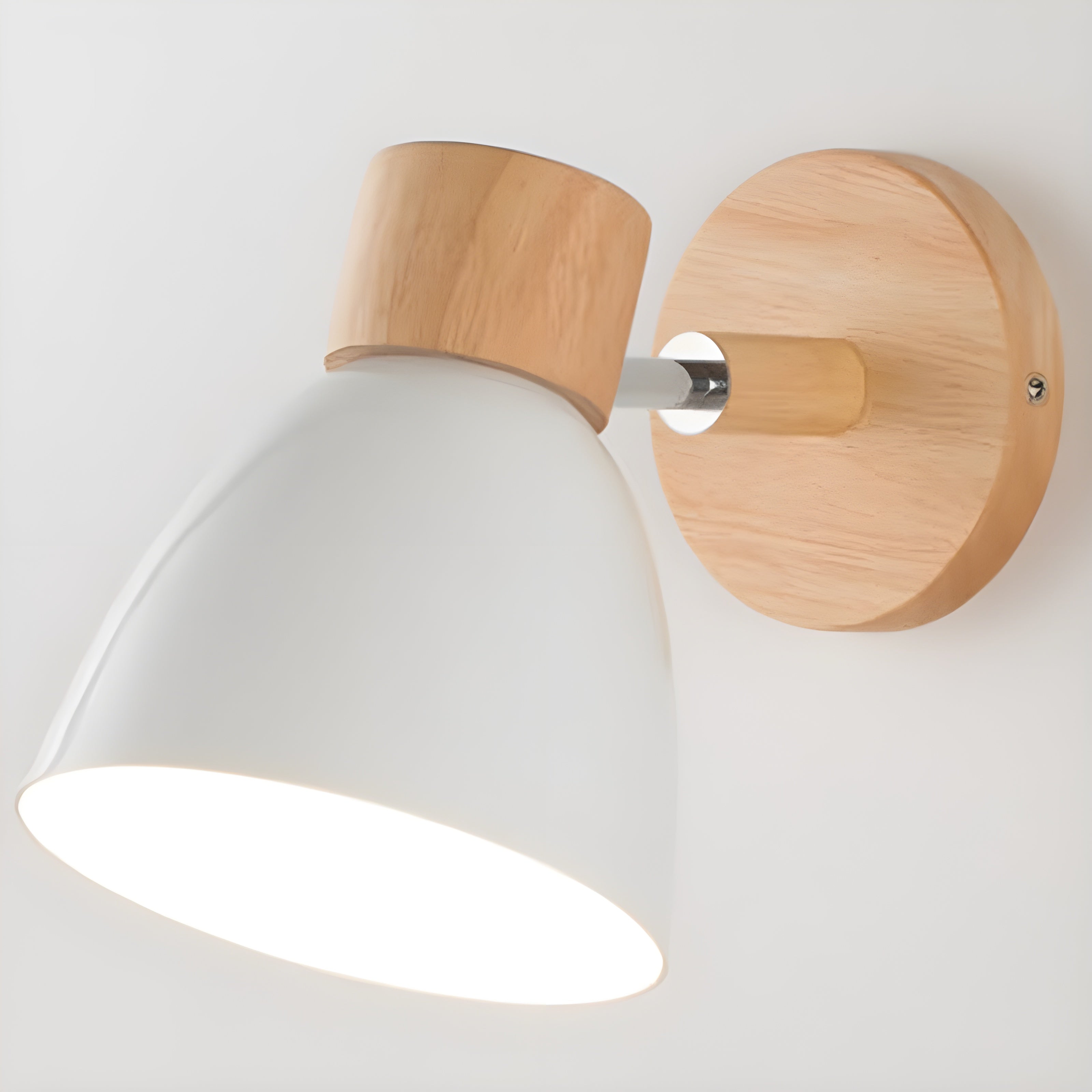BowLift | Wood Nordic Wall Lamp with Switch for the Bedroom