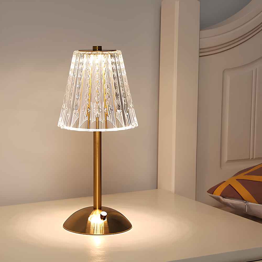BowLift | Golden Crystal Table Lamp - Aurora Luxe
