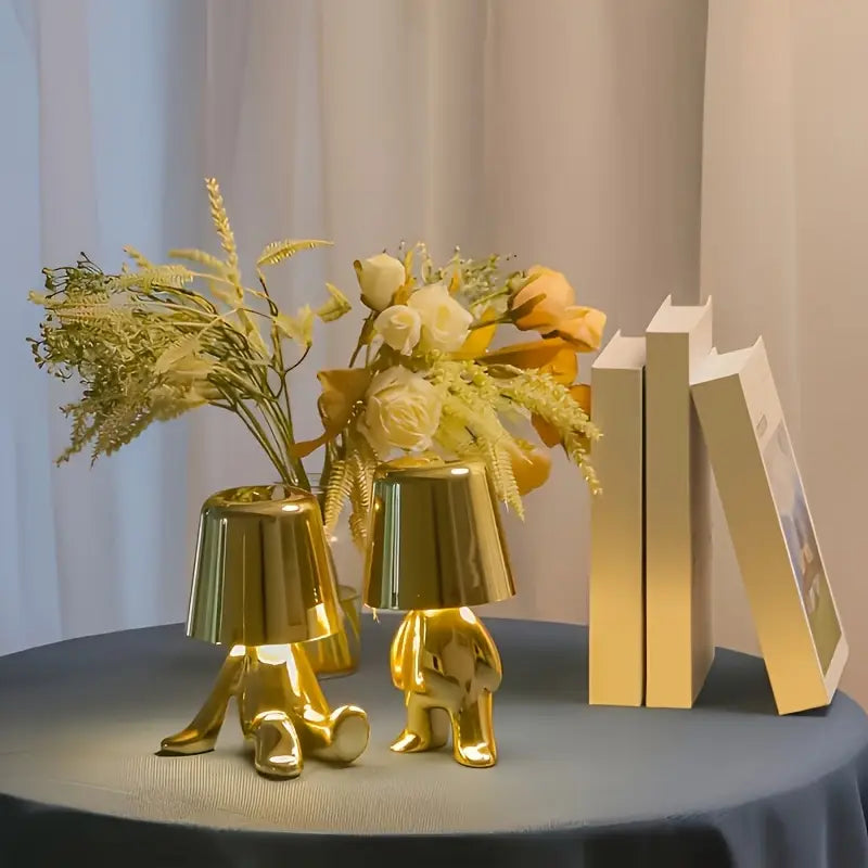 BowLift | 5 Brothers Wireless Table Lamp – Rechargeable LED Designer Lamp with Dimmable Light (Warm White)