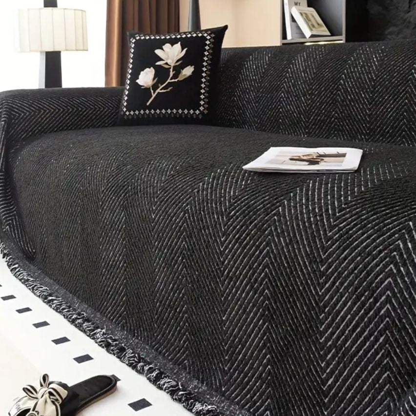 BowLift | Sofa Cover Herringbone Pattern Protective Design