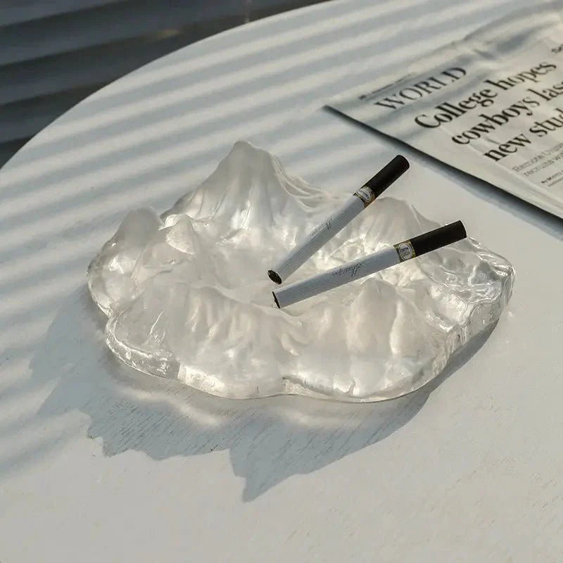 BowLift | Ice Style Mountain Glass Ashtray Decoration