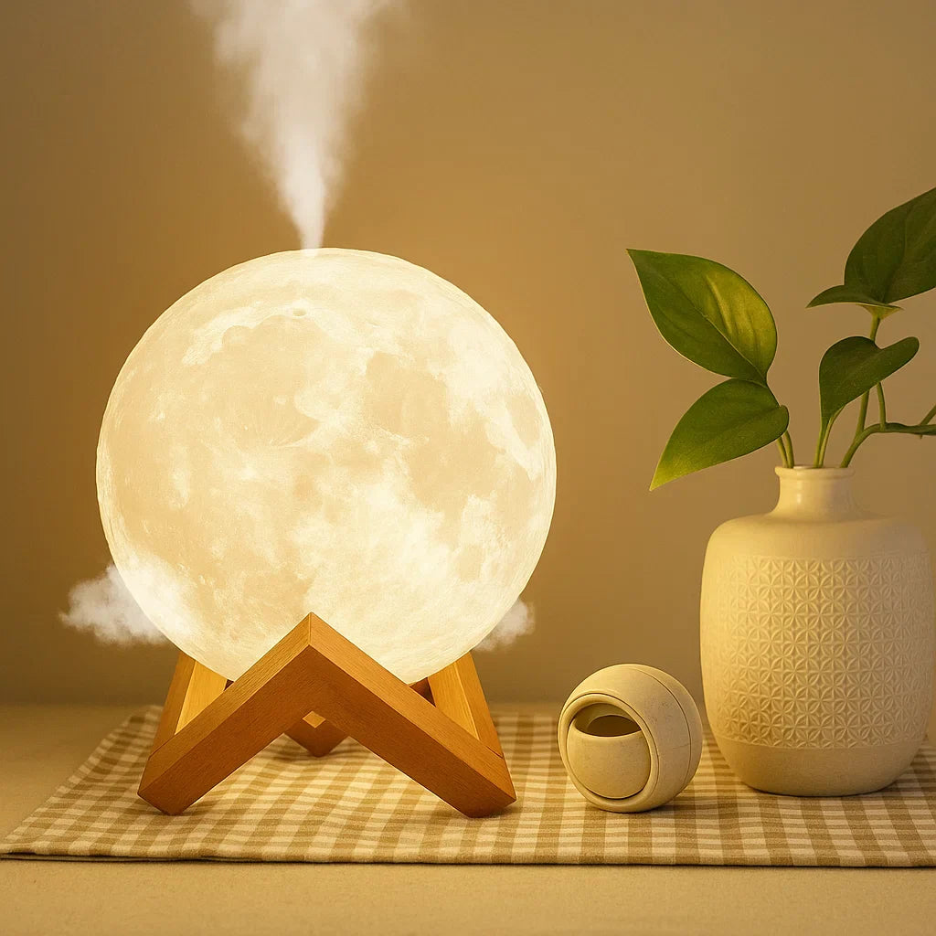 BowLift | Diffuser LED Humidifier Moon Lamp Light