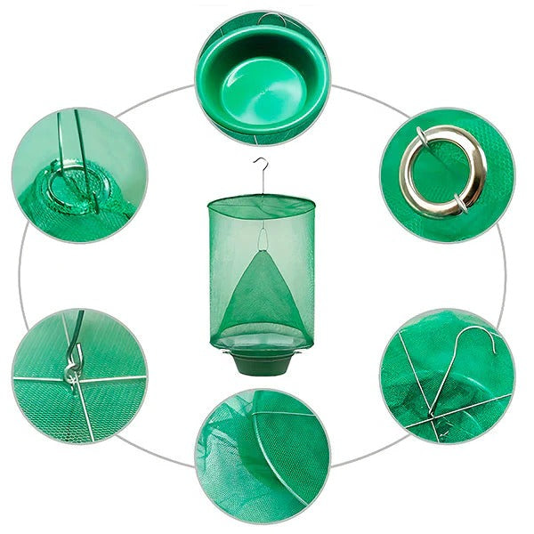 BowLift | Reusable Fly Trap, Outdoor Hanging Fly Catcher, Chemical-Free and Washable