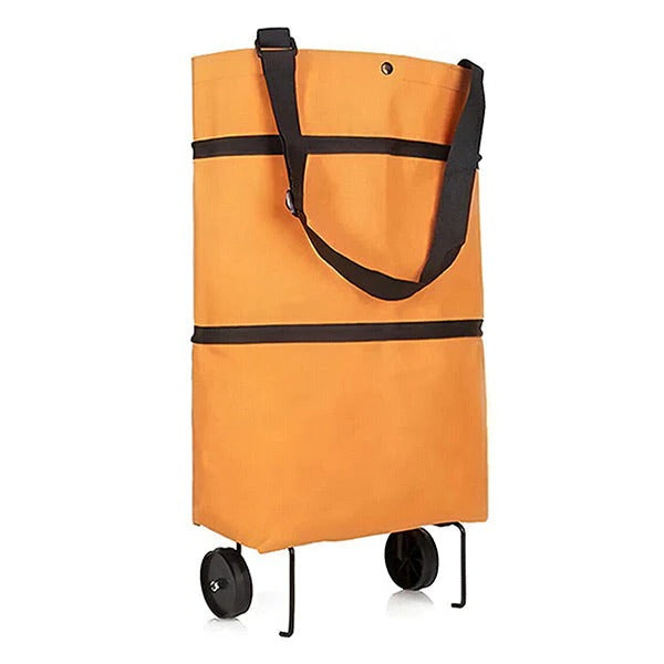 BowLift | Foldable Shopping Trolley, 2-in-1 Carry Bag & Rolling Cart