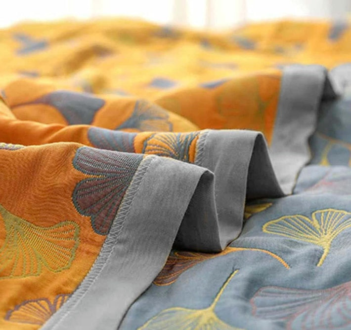 BowLift | Ginkgo Leaf Throw Blanket