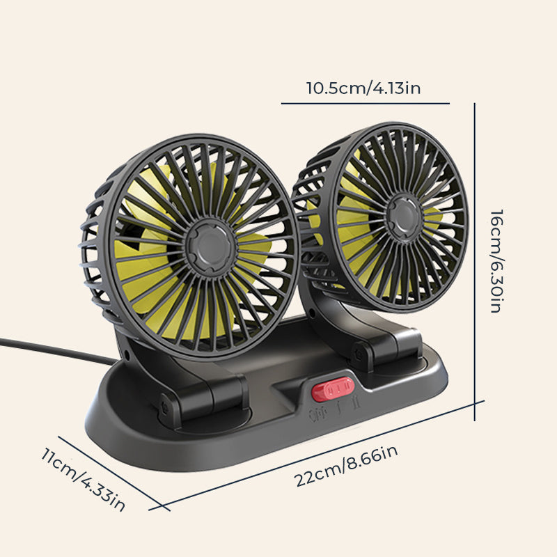 BowLift | Dual Head Car Auto Circulator Fan