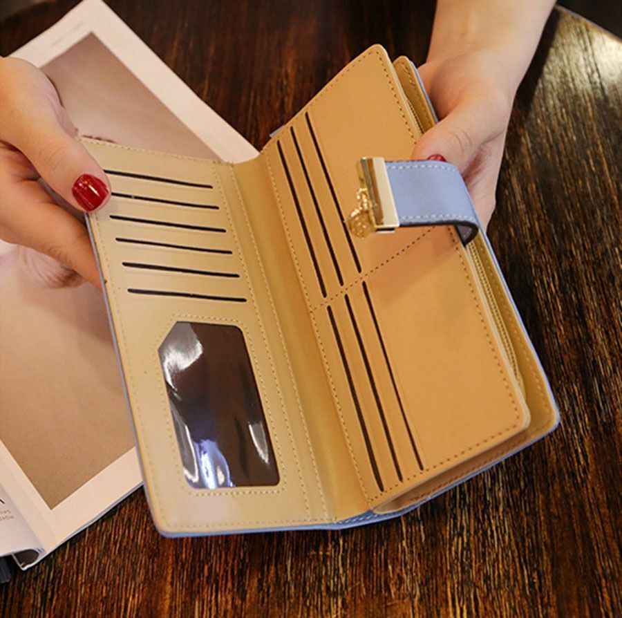 BowLift | GoldenLeaf PU Leather Wallet with Leaf Charm Design