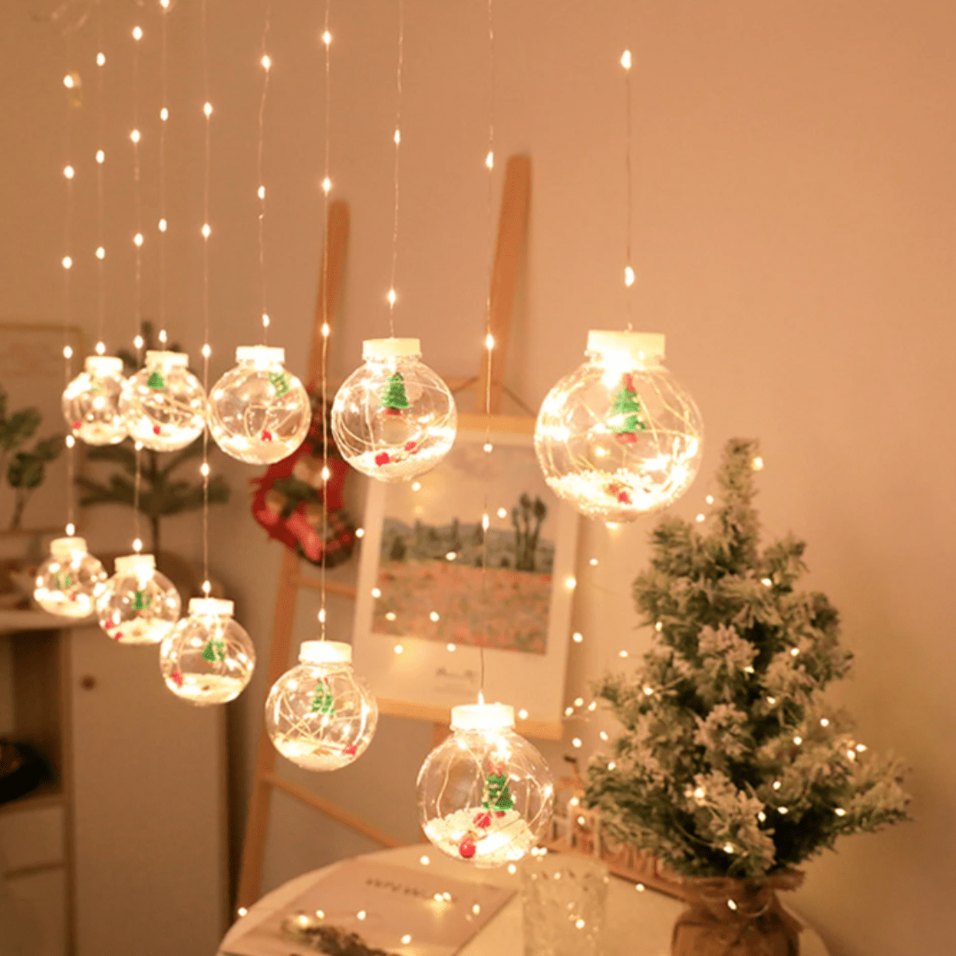 BowLift | GlowBliss - Glittering LED light chain with bubbles for festive Christmas decorations