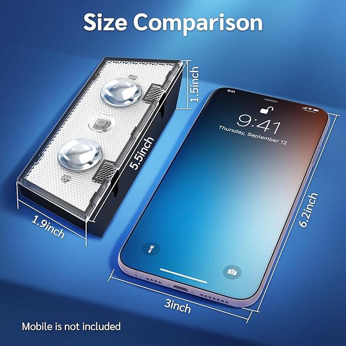 BowLift | Solar fence lights outdoor warm white & RGB changing solar deck lights, LED solar lights for outdoor wall railing terrace stairs step garden backyard