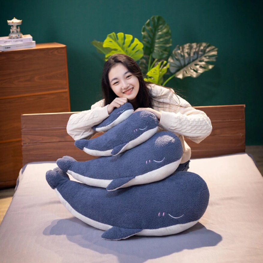 BowLift | Adorable Fluffy Blue Whale Plushie