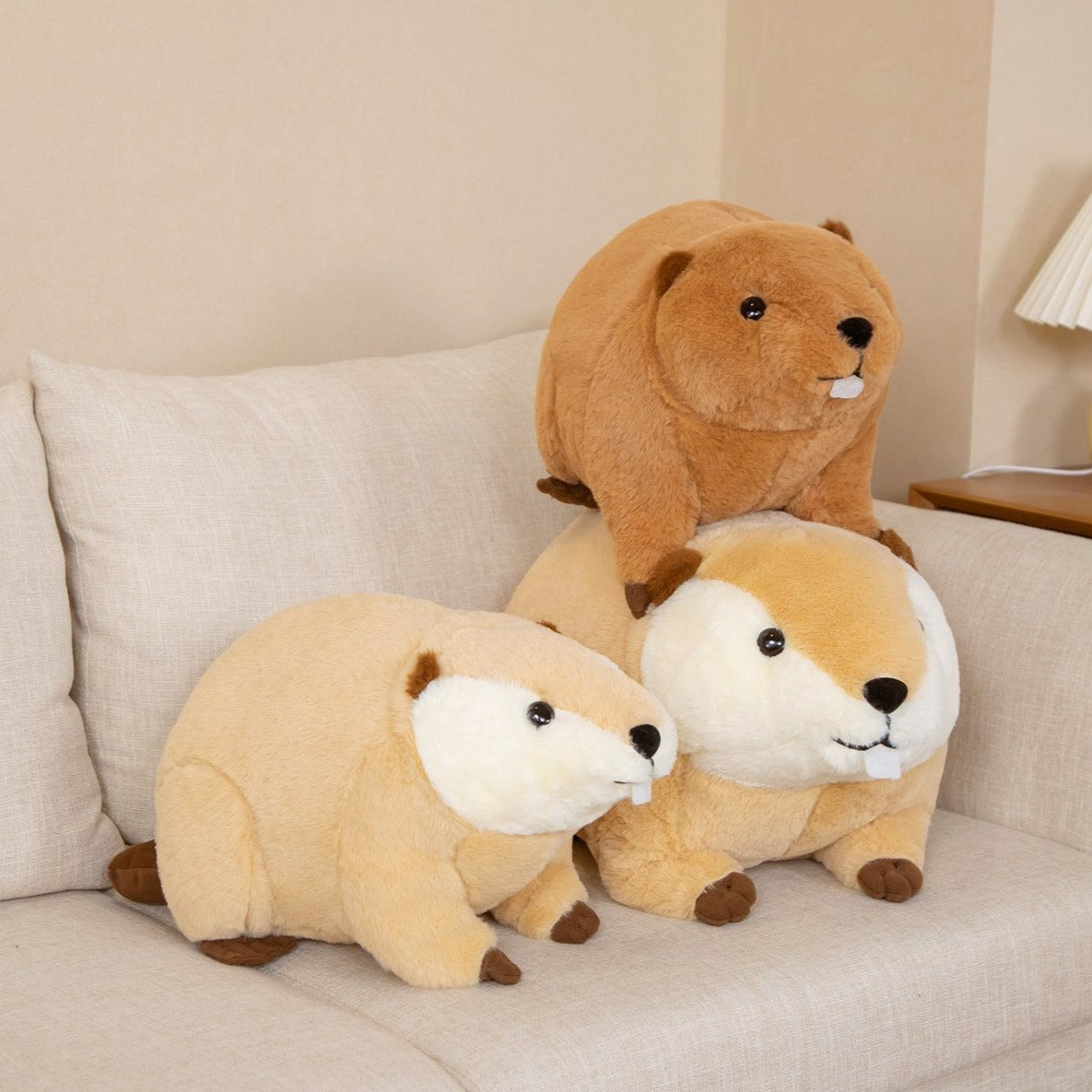 BowLift | Billy & Willy the Fluffy Brown Beaver Plushie