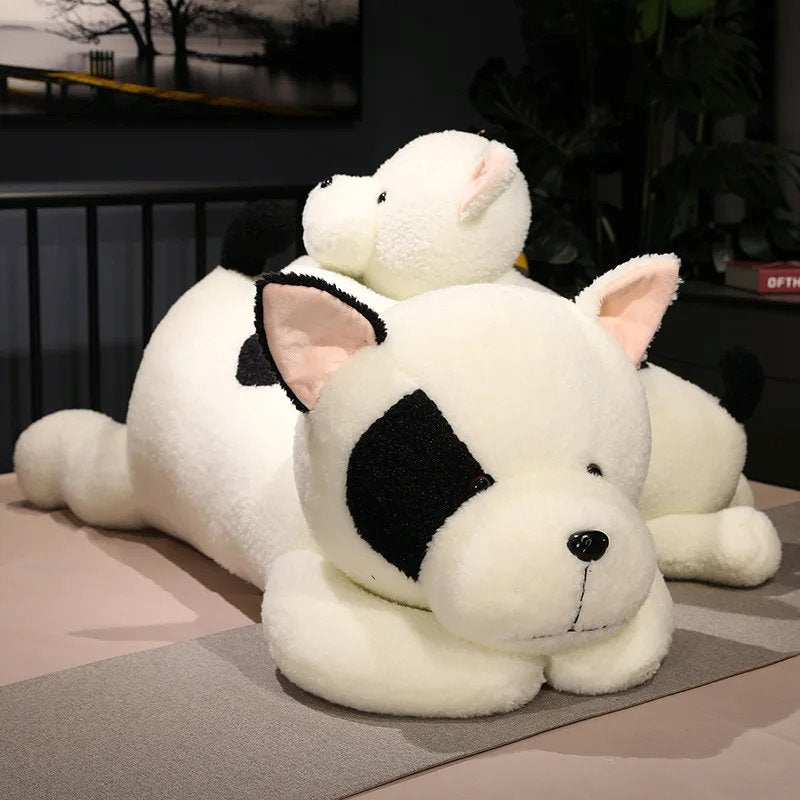 BowLift | Giant Fluffy Spotty White Black Dog Plushie