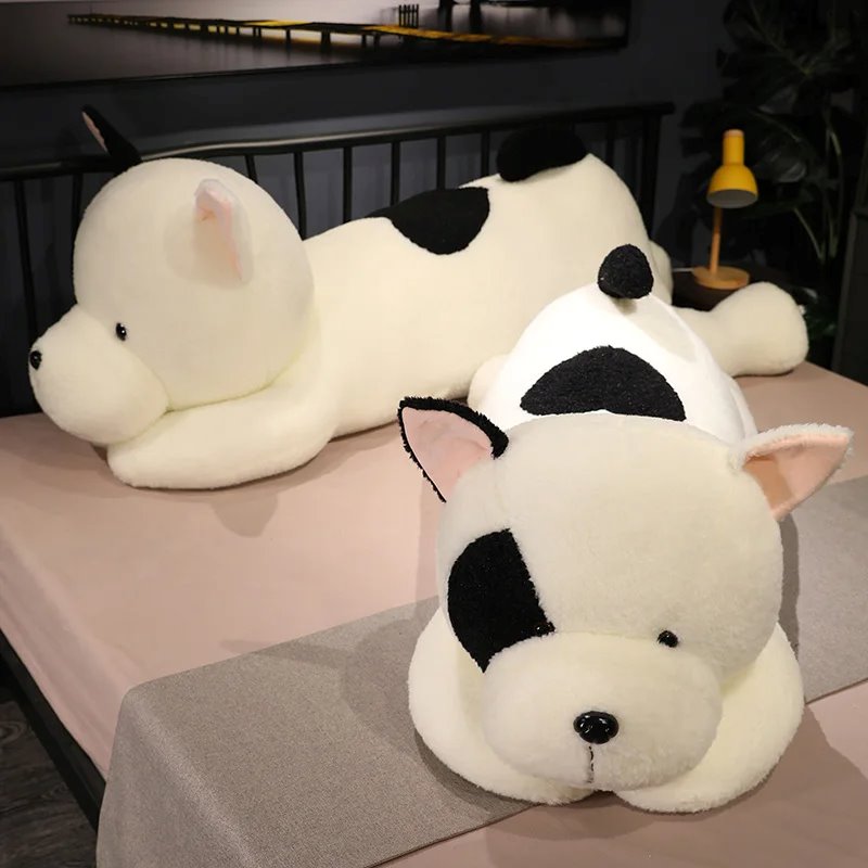 BowLift | Giant Fluffy Spotty White Black Dog Plushie