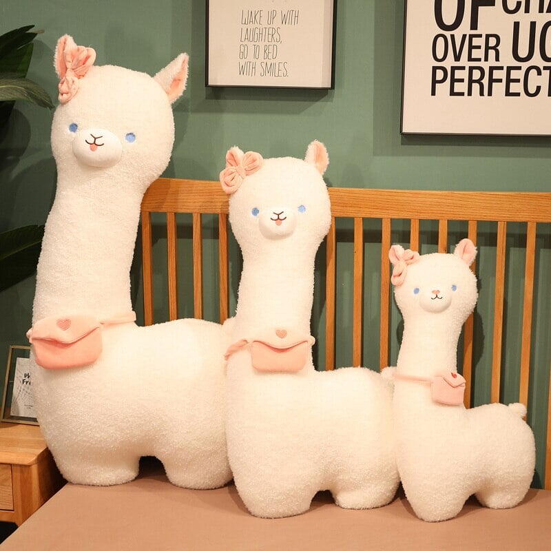 BowLift | Kawaii Fluffy White Pancake Alpaca Plushie