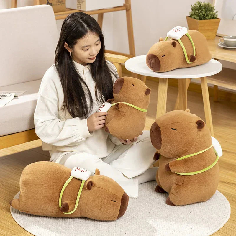 BowLift | Sleepy Capybara with Mahjong Backpack Plushie