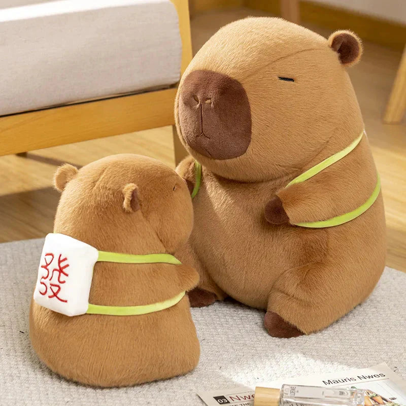 BowLift | Sleepy Capybara with Mahjong Backpack Plushie