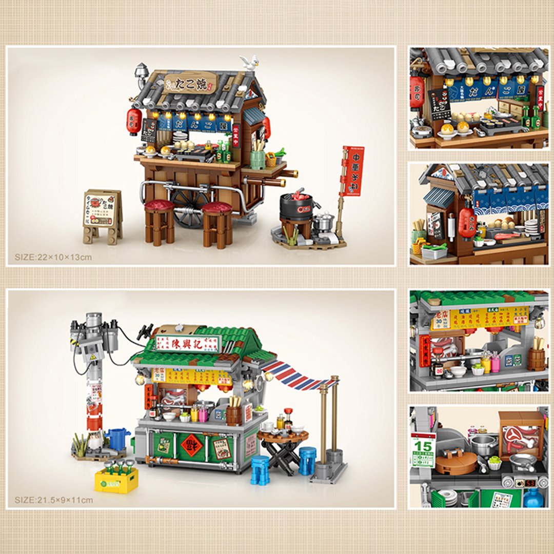 BowLift | Takoyaki & Noodle Asian Street Stall Nano Building Blocks
