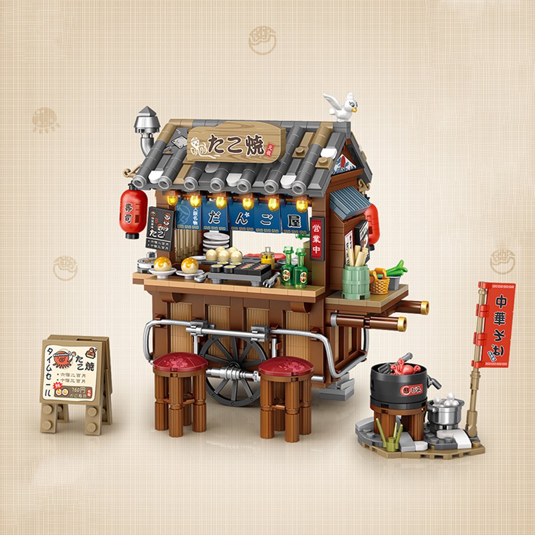 BowLift | Takoyaki & Noodle Asian Street Stall Nano Building Blocks