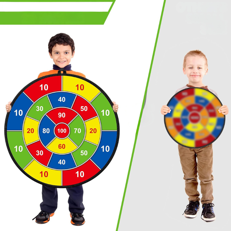 BowLift | Double-Sided Kids Dart – Large Safe Dartboard for Indoors & Outdoors
