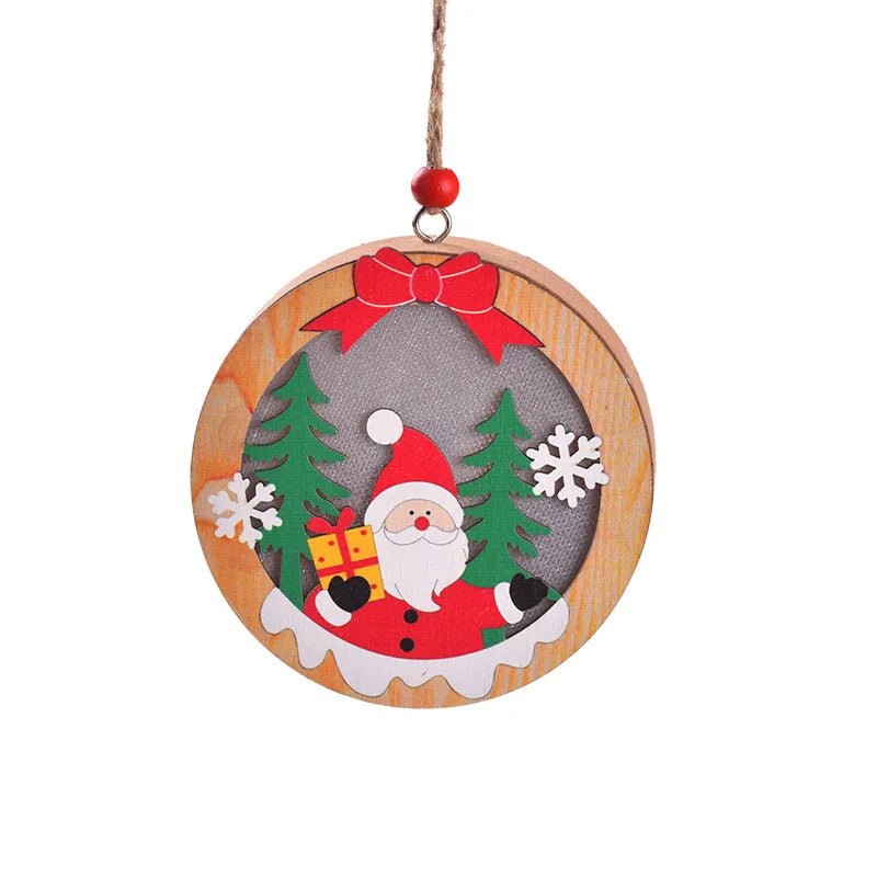 BowLift | LED Wooden Christmas Ornaments – Festive Christmas Tree Decorations, Perfect for Holiday DIY Gifts & New Year Decor