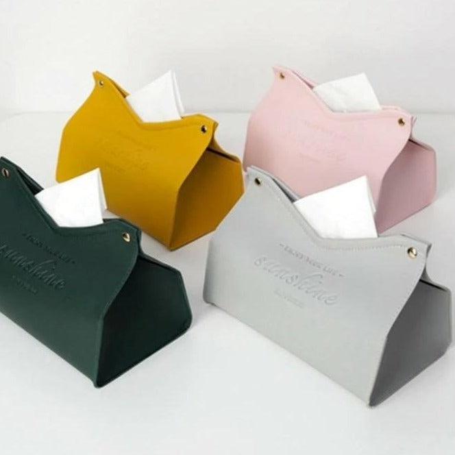 BowLift | Logan Faux Leather Tissue Box