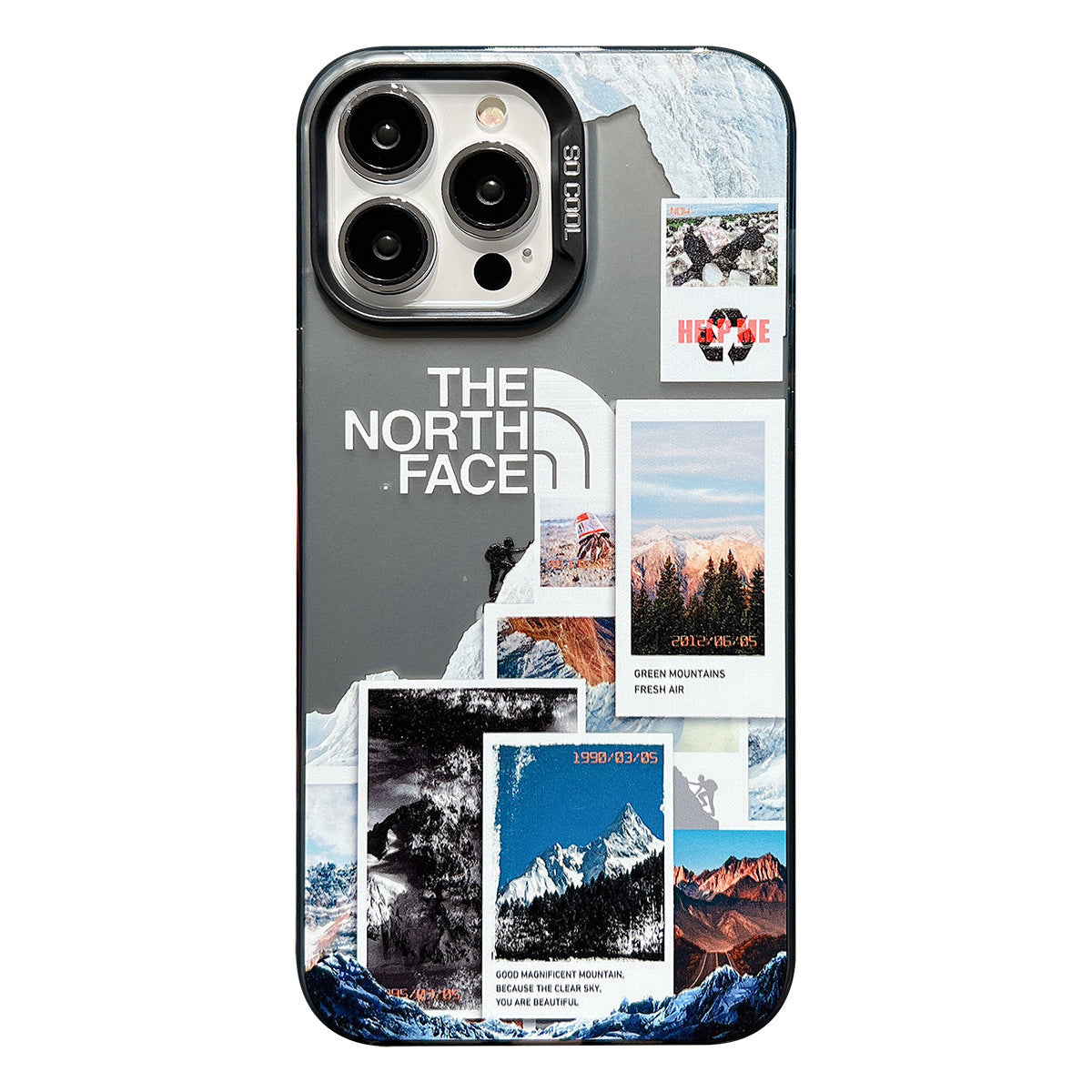 BowLift | Galvanic Letters Snow Mountain Phone Case For iPhone