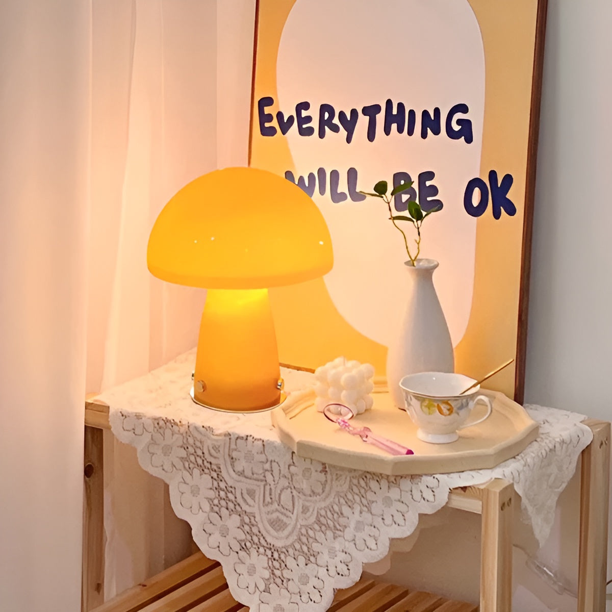 BowLift | GlowMush – Scandinavian table lamp with artistic warmth