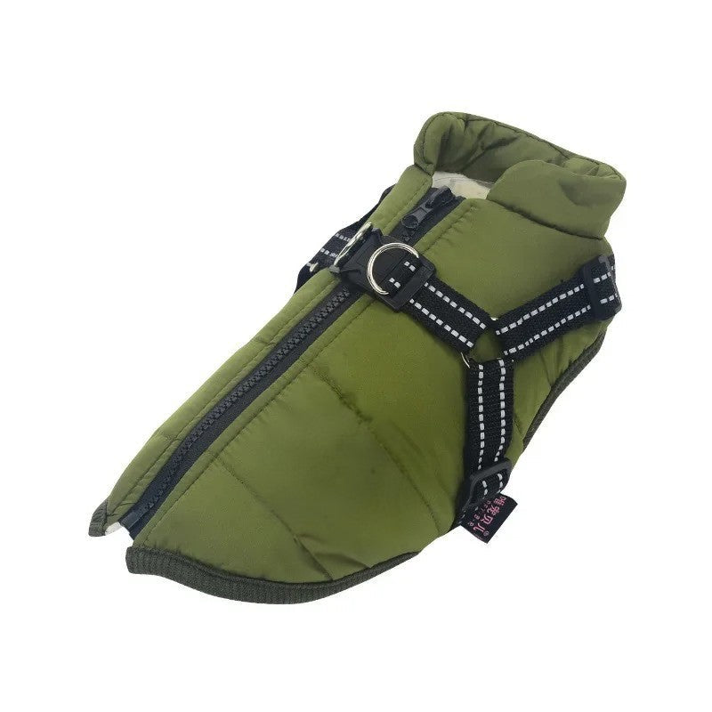 BowLift | All-Weather Insulated Dog Jacket with Built-in Harness