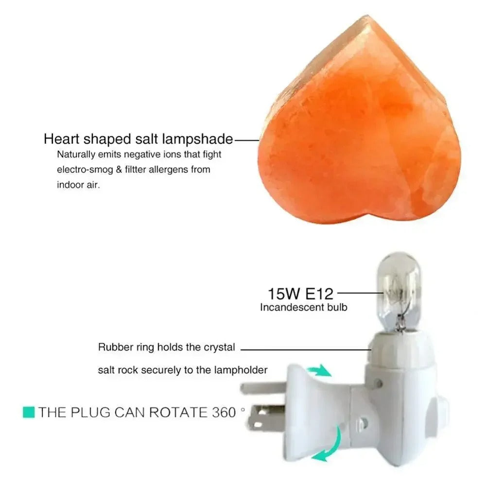 BowLift | Himalayan Salt Lamp Natural Crystal Light for Home Decor & Wellness - Release Negative Ions Bedroom