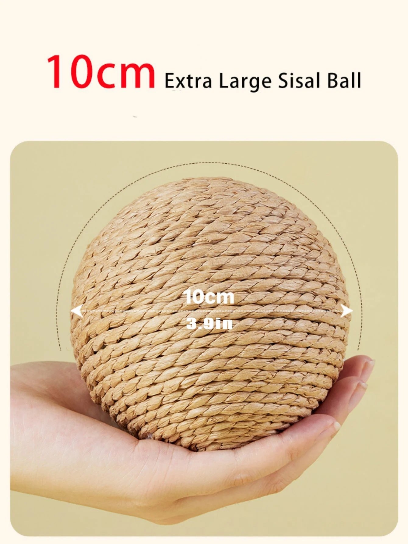 10CM Interactive Sisal Cat Scratching Ball Bowlift