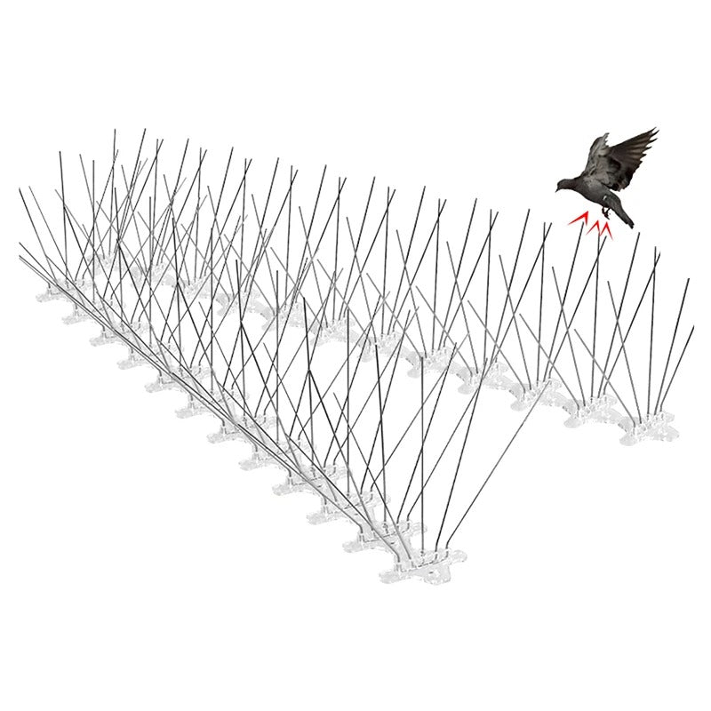 BowLift | 1PC Stainless Steel Pigeon Spikes And Bird Repeller Deterrent 25cm Balcony Anti-bird Repellent Thorn Nail Kit Pest Control