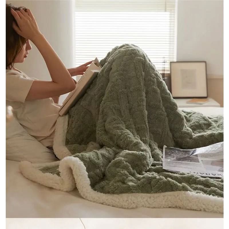 BowLift | Thick Lambswool Fleece Winter Blanket Soft Warm Throw