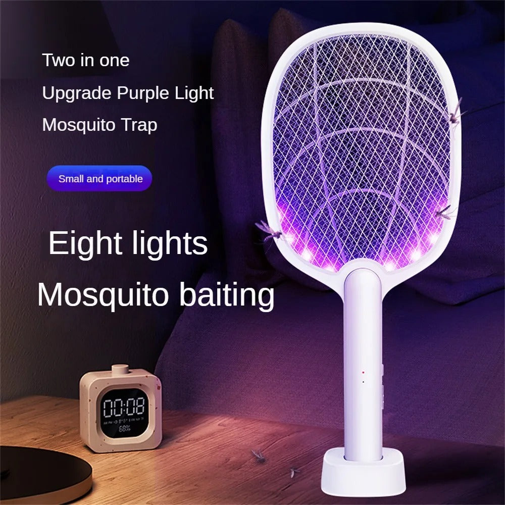 BowLift | 2-in-1 Electric Mosquito Swatter & Bug Zapper – 2500V USB Rechargeable Insect Killer Racket