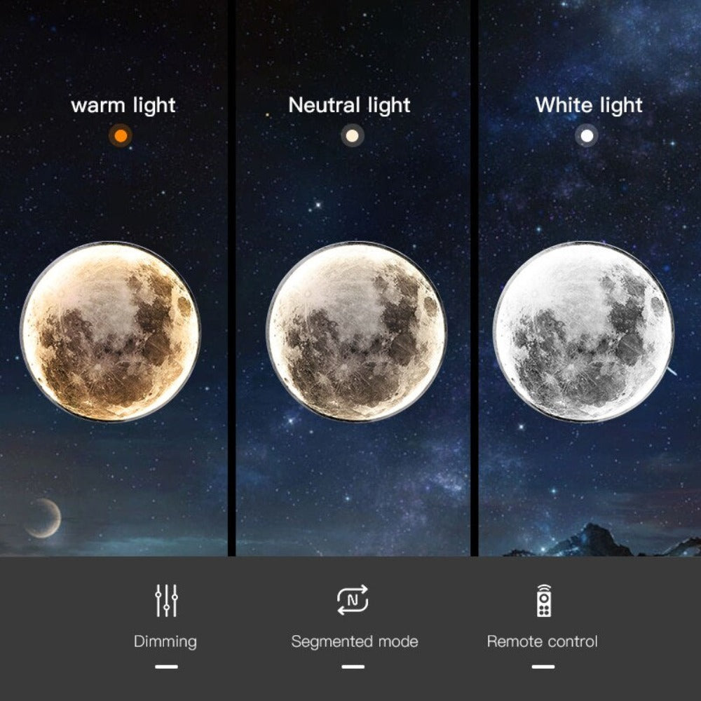 BowLift | 3D LED Moon or Earth Ceiling or Wall Light