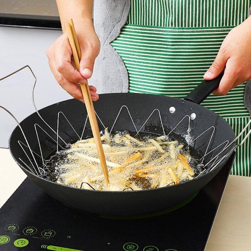 BowLift | Multifunctional Stainless Steel Folding Deep Fry Drainer Basket